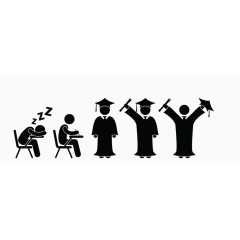 黑白色教室教学情形标识