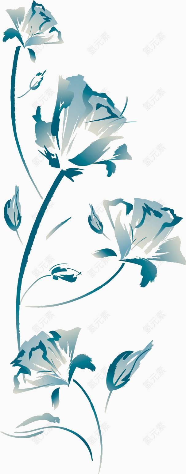 手绘花朵