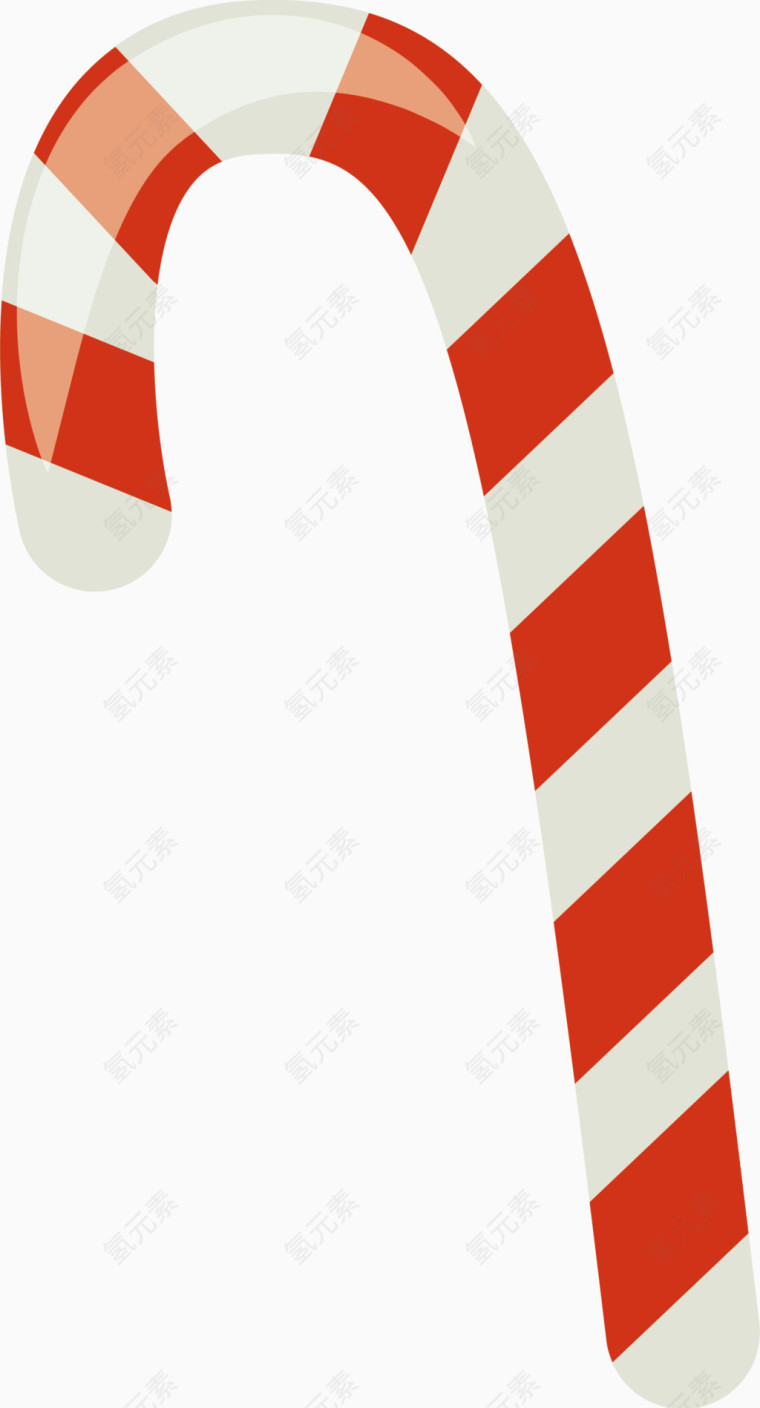 拐杖装饰矢量图