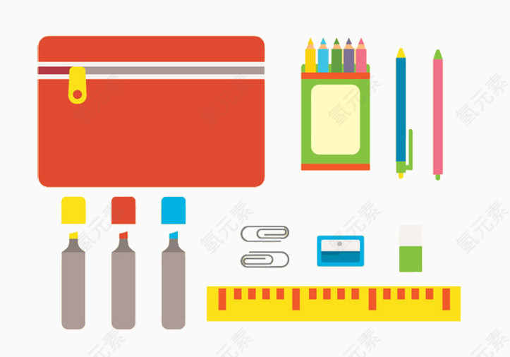 文件夹笔袋尺子钢笔