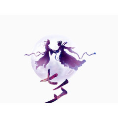 七夕圆月牛郎织女相会