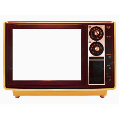 卡通素材手绘边框 复古电视