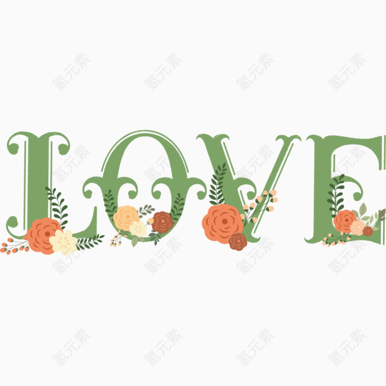 浪漫LOVE装饰字体