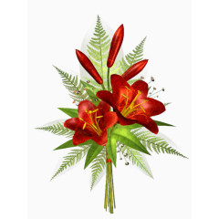 花卉矢量图素材国画花草素材