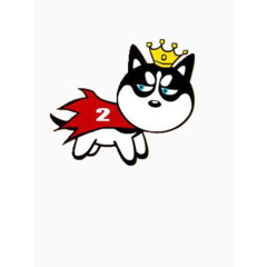 戴皇冠的哈士奇