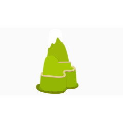 远山盘旋公路扁平卡通手绘