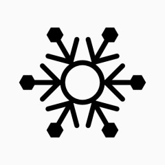 六角雪花符号图标