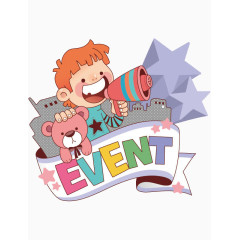 拿喇叭的小男孩