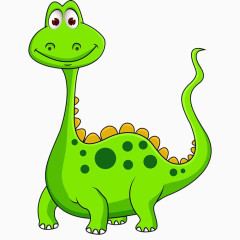 卡通食草恐龙