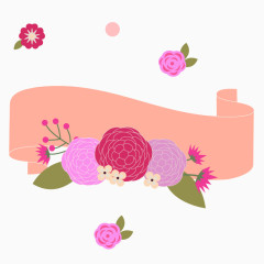 丝带花朵素材
