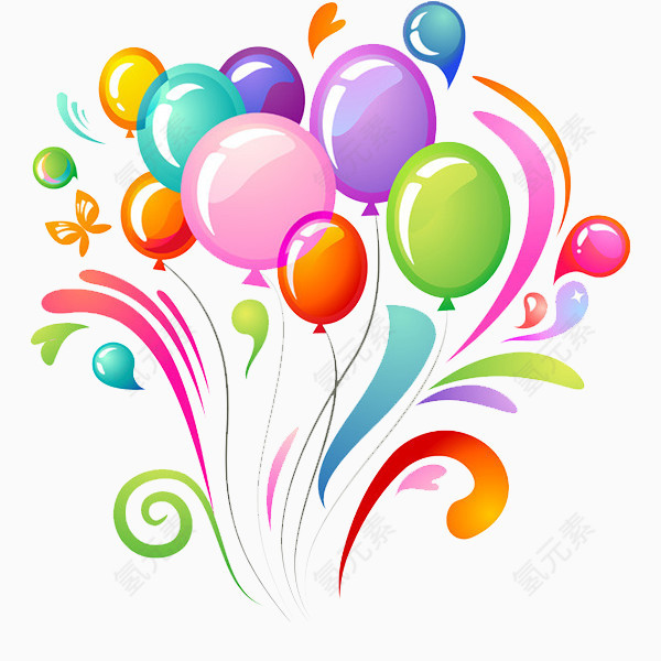 节日气氛装饰气球