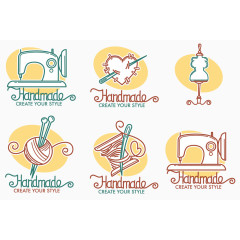 可爱手绘缝纫元素图标装饰