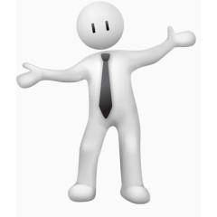 3d小人标志商务风格