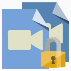 文件类型视频锁flat-icons