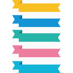 矢量PPT设计创意竖向目录分布图标