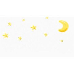 卡通素材月牙图案 卡通月亮星星