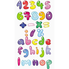 卡通手绘阿拉伯数字