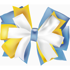 蓝色多层蝴蝶结花