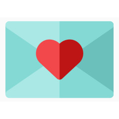 卡通爱心信纸图标