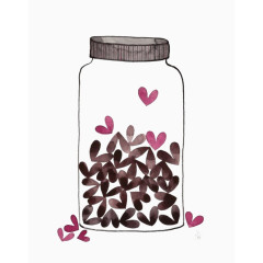 瓶子里的爱心图片素材