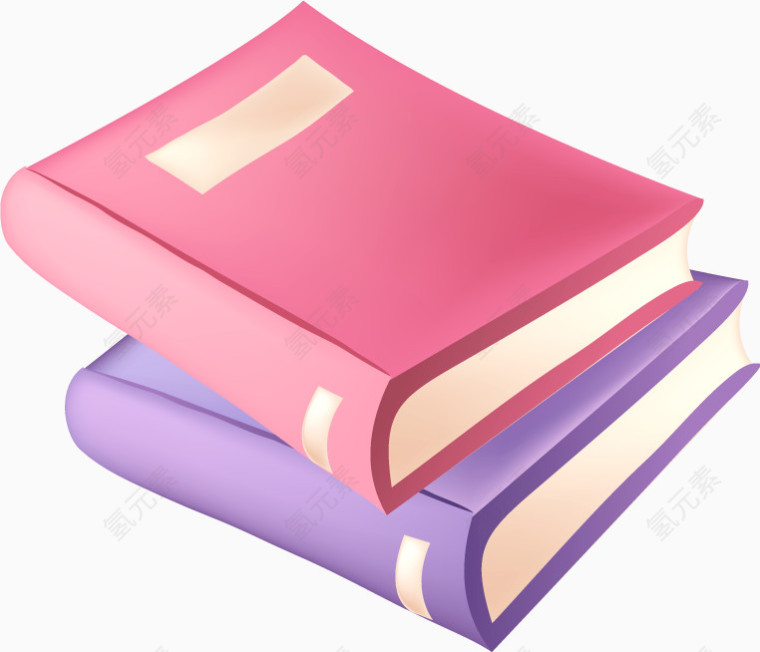 手绘卡通多层书本学习