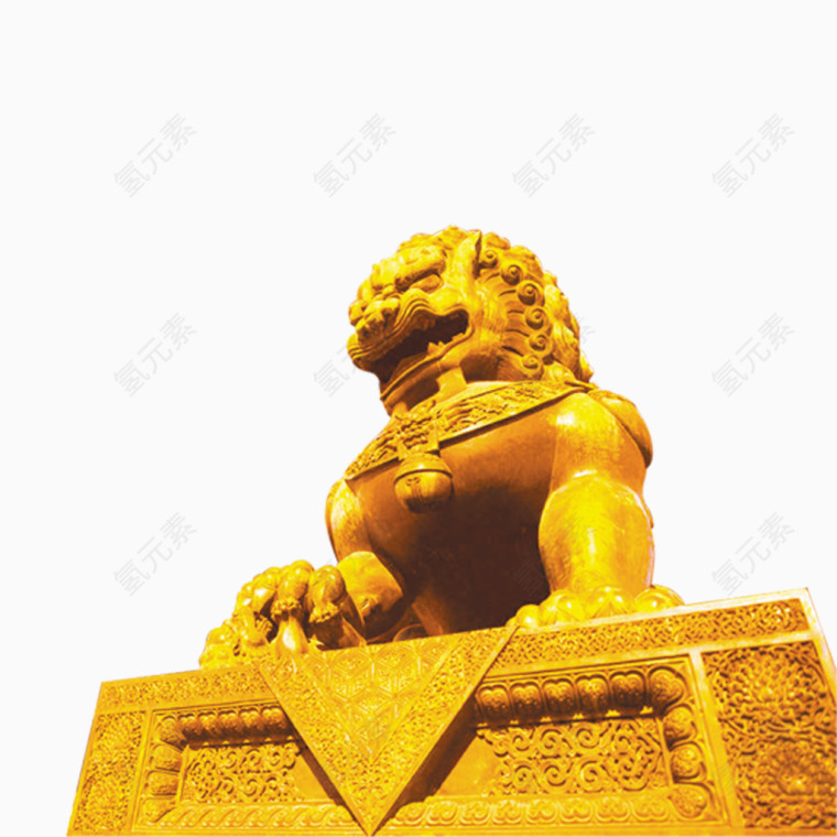 中国风金色狮子