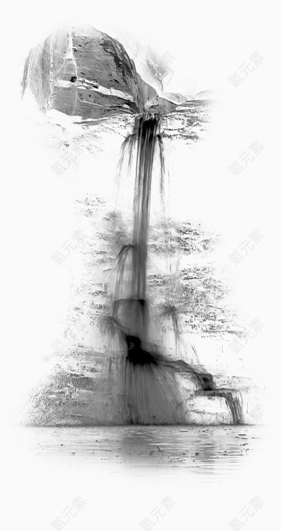 水墨画山水