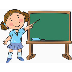 儿童手绘老师黑板