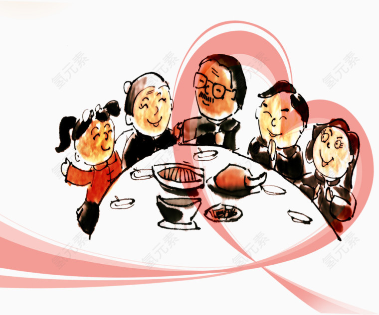 团圆一家人饭桌