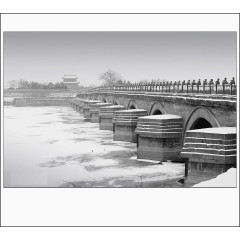 冬季唯美卢沟桥