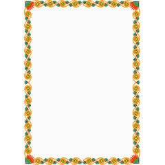 黄色花纹边框