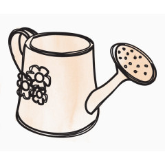 棕色卡通浇水壶