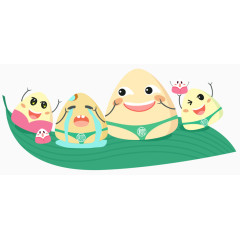 创意端午节手绘卡通粽子表情