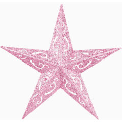 粉色手绘五角星