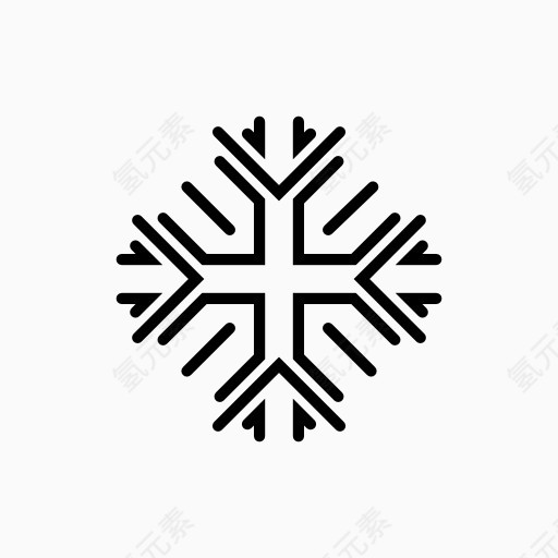 雪花标识图标