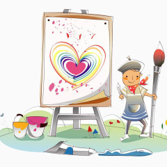 唯美风手绘插画绘画