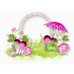 卡通画圆形边框