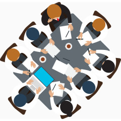 矢量开会的人们