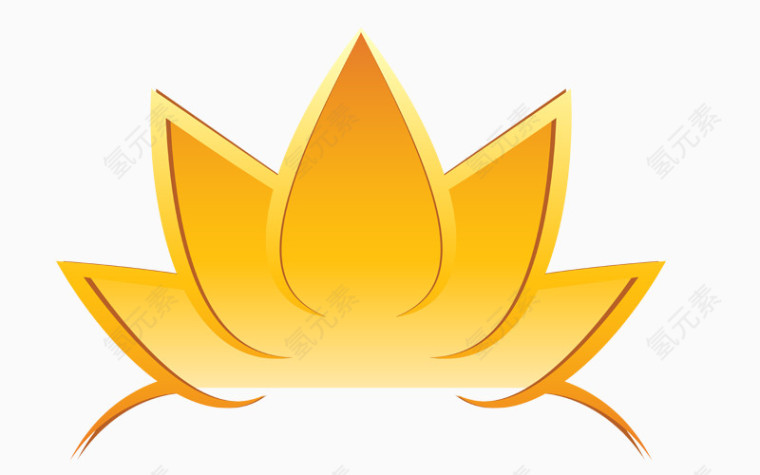 精美黄色花形logo