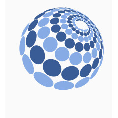 蓝色波点立体小球