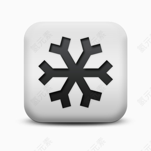 磨砂白广场图标自然奇迹雪花SC自然奇观