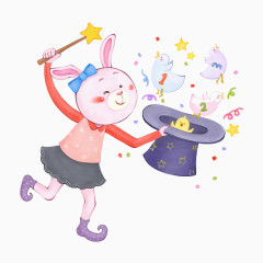 变魔术的兔子