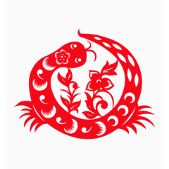 剪纸蛇图案