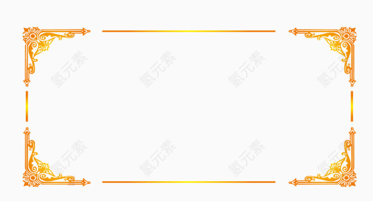 矢量创意金色边框