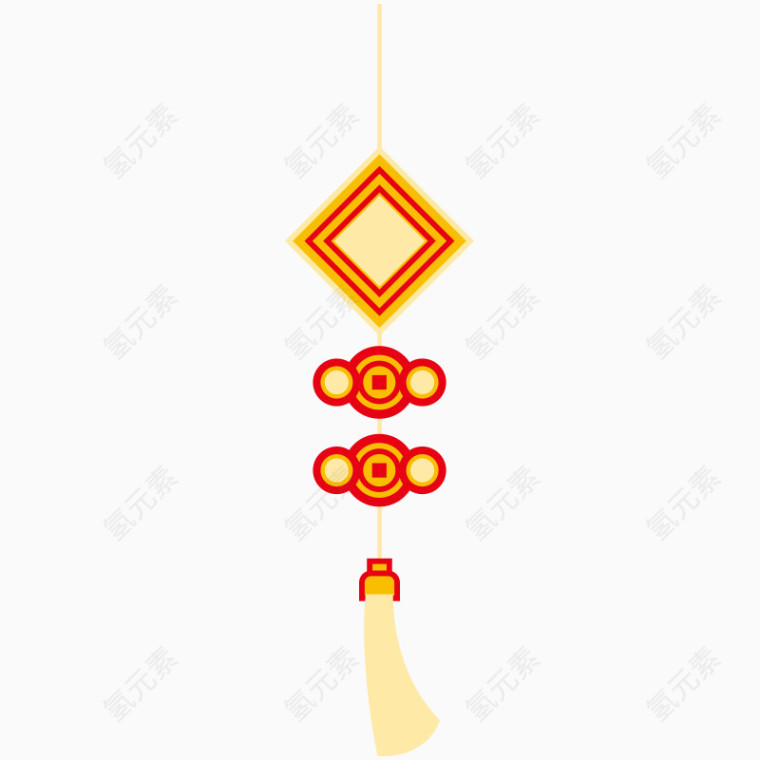 卡通新年素材中国结