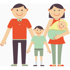 矢量开心一家人