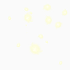 漂浮漂亮黄色光芒