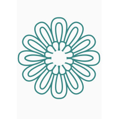 矢量中式花朵镂空雕花