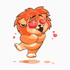 卡通狮子表情包