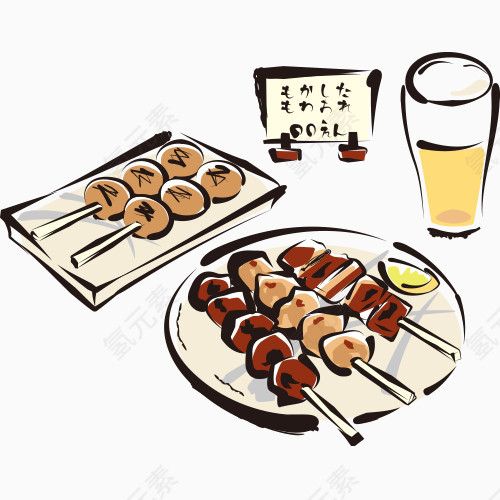 简笔画可爱食物